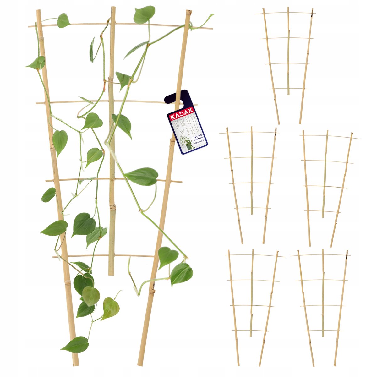 Drabinka bambusowa do kwiatów 60 cm 5 szt.
