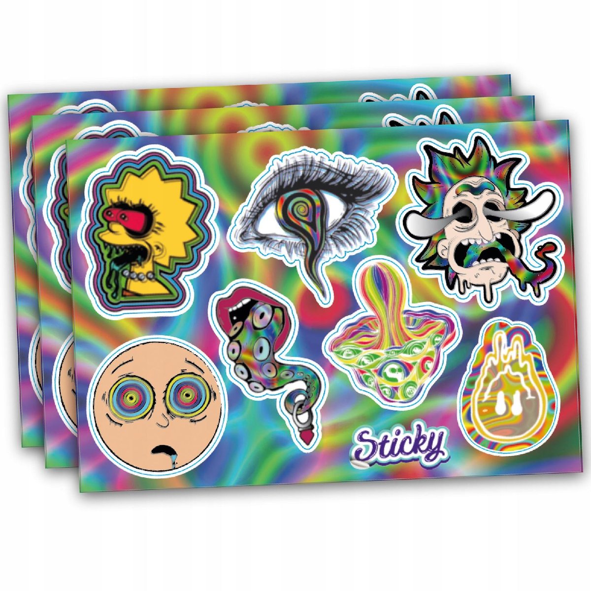 Naklejki Psycho Wodoodporne Wlepki Do Laptop, Zeszyt 10 Szt