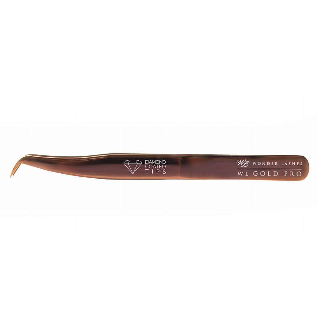 Wonder Lashes pęseta do rzęs Gold Swan Diamond Pro