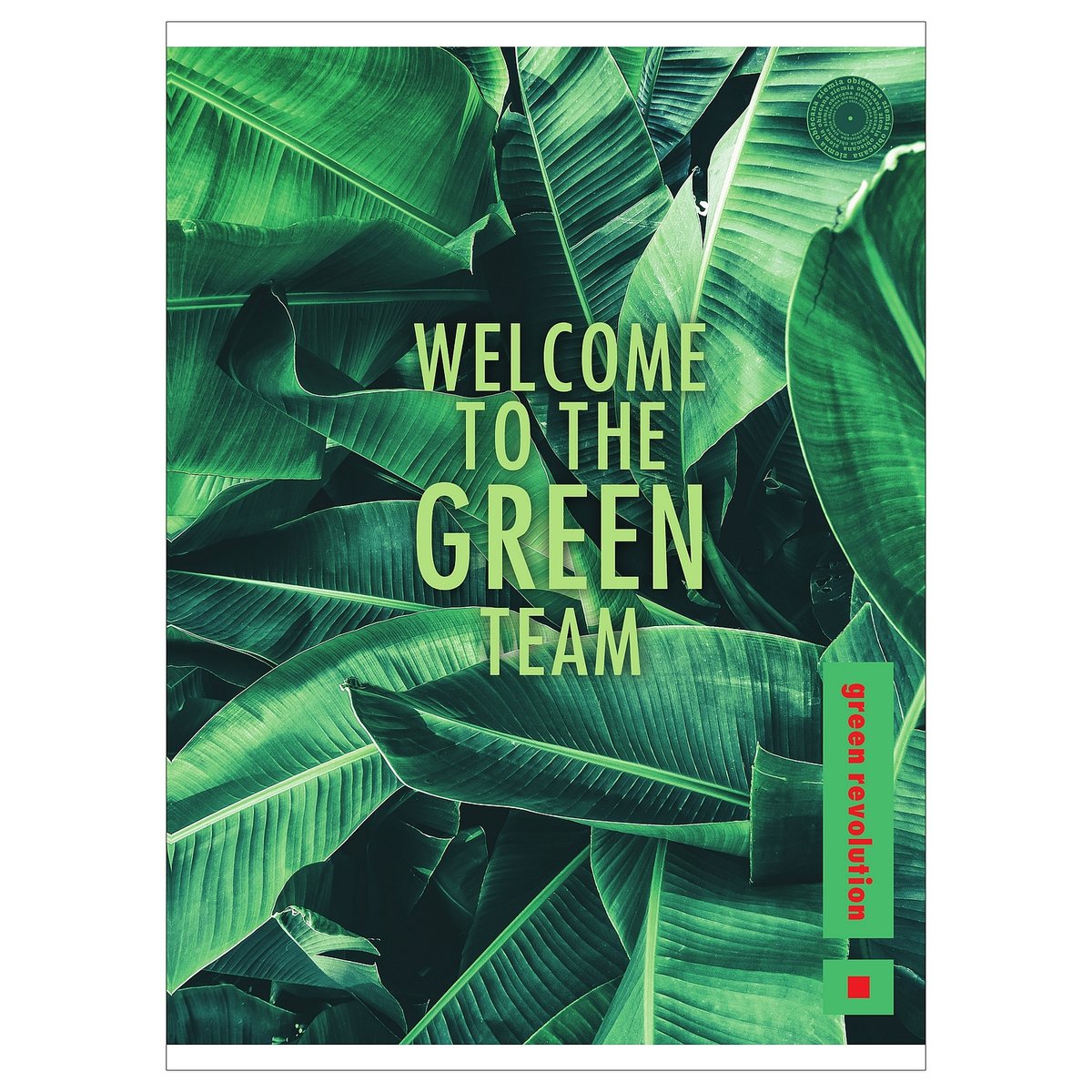 THINK GREEN zeszyt 96kA5 w linie, folia mat + lakier