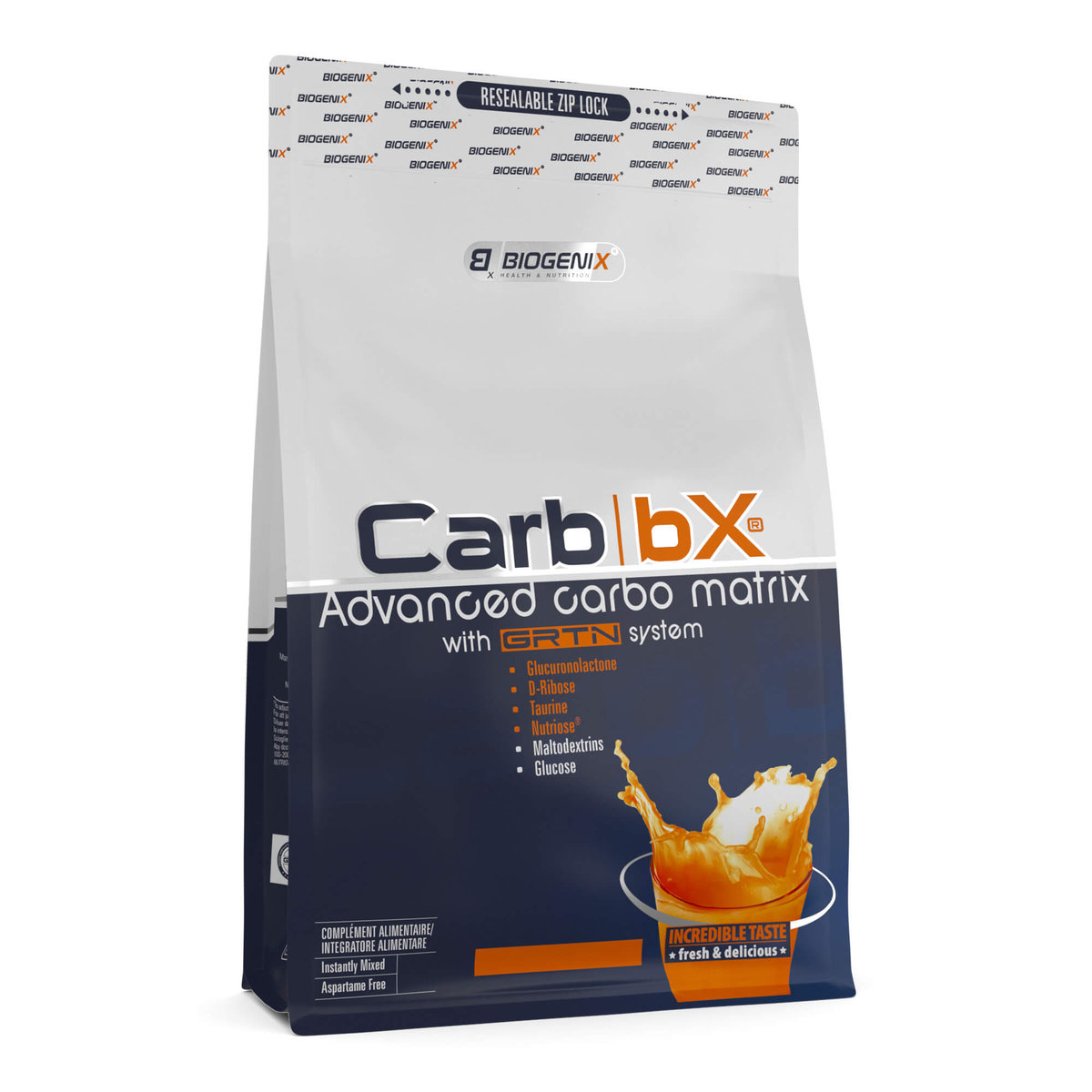 Biogenix Węglowodany Carb bX 1000g Smaki Pomarańcza