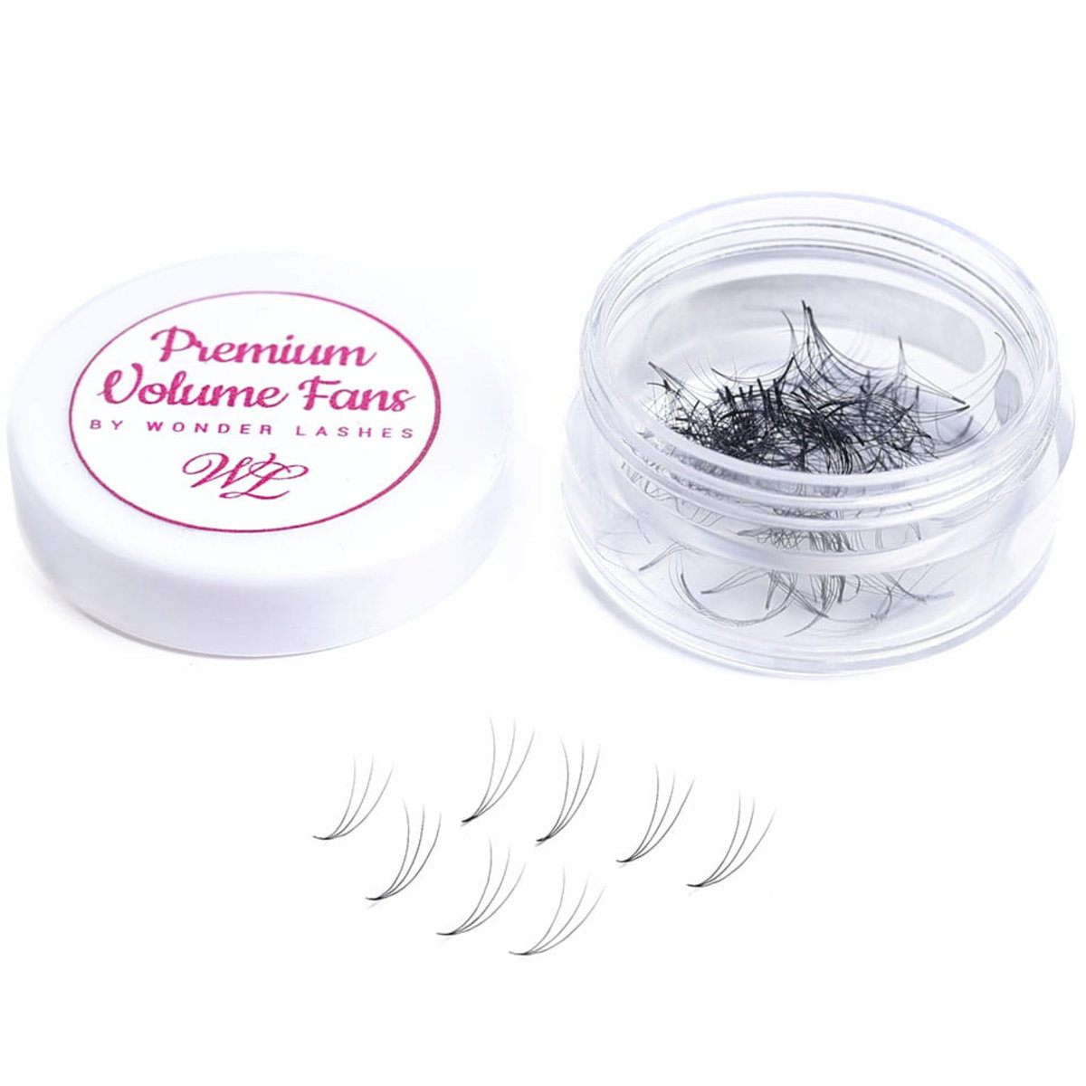 Wonder Lashes, Rzęsy Volume Fans 3D Sypane, C, 9 mm