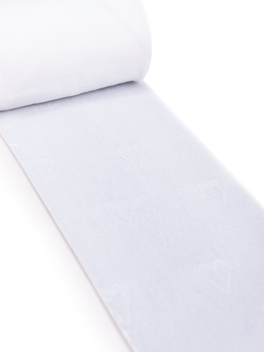 YoClub, Rajstopy dziecięce z mikrofibry, komunijne, ze wzorem w serca 30 DEN, białe, rozmiar 140/146