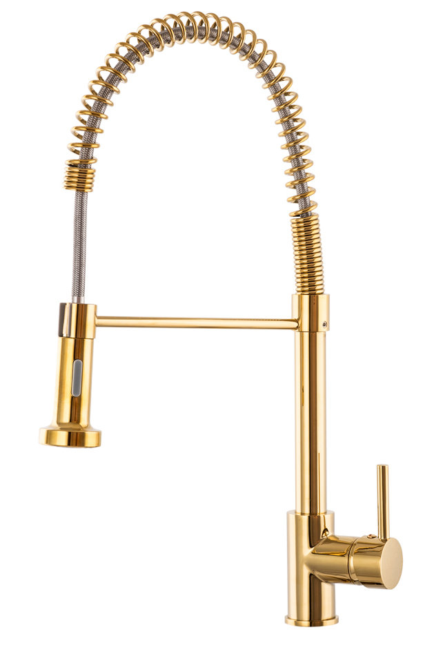 Bateria Kuchenna Złota Spiral Wyciągana Wylewka