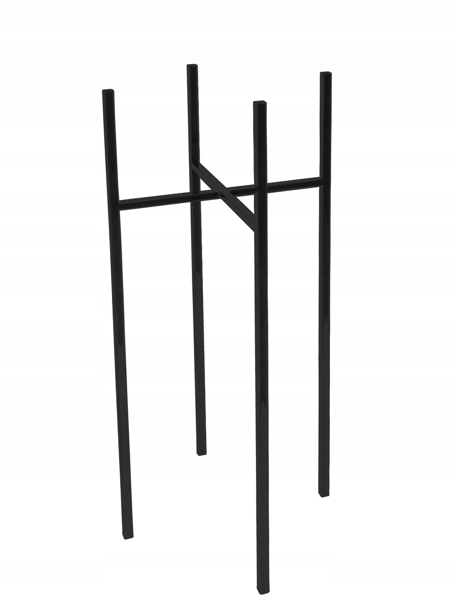 Kwietnik stojący metalowy Sabatini 87 x 29,8 cm, czarny