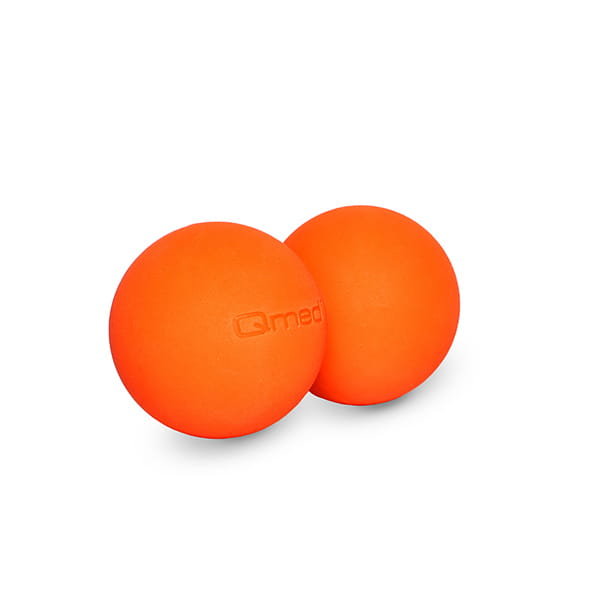 QMED Mini wałek rehabilitacyjny do masażu LACROSSE DUO BALL (pomarańczowy) QMldb