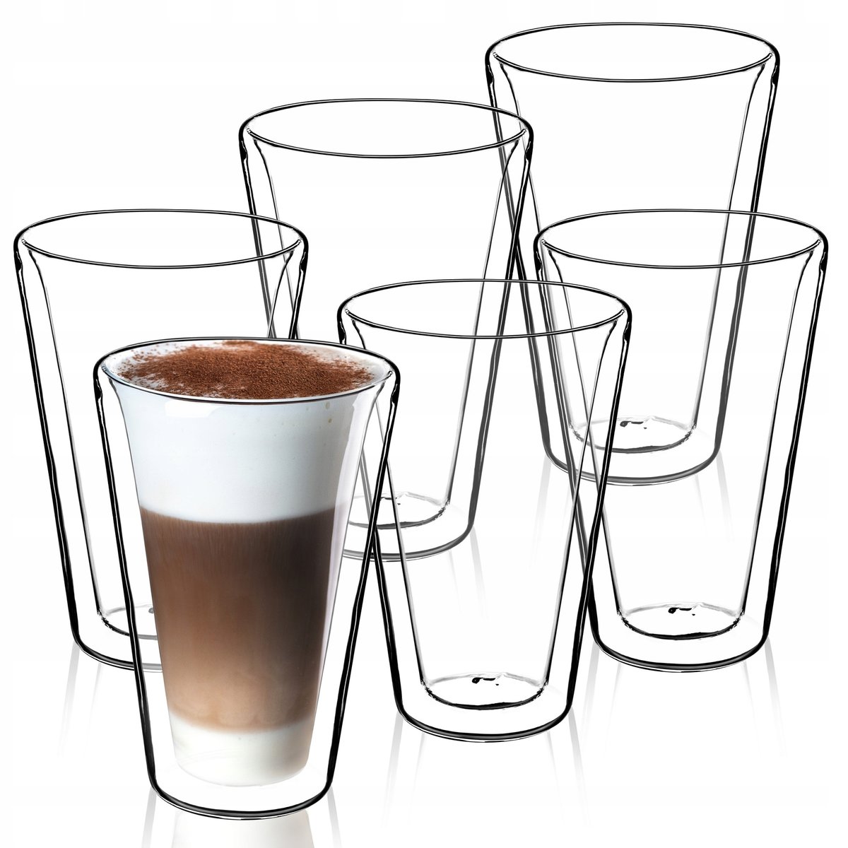 Zestaw Szklanek Termicznych Szklanka Latte 6Szt