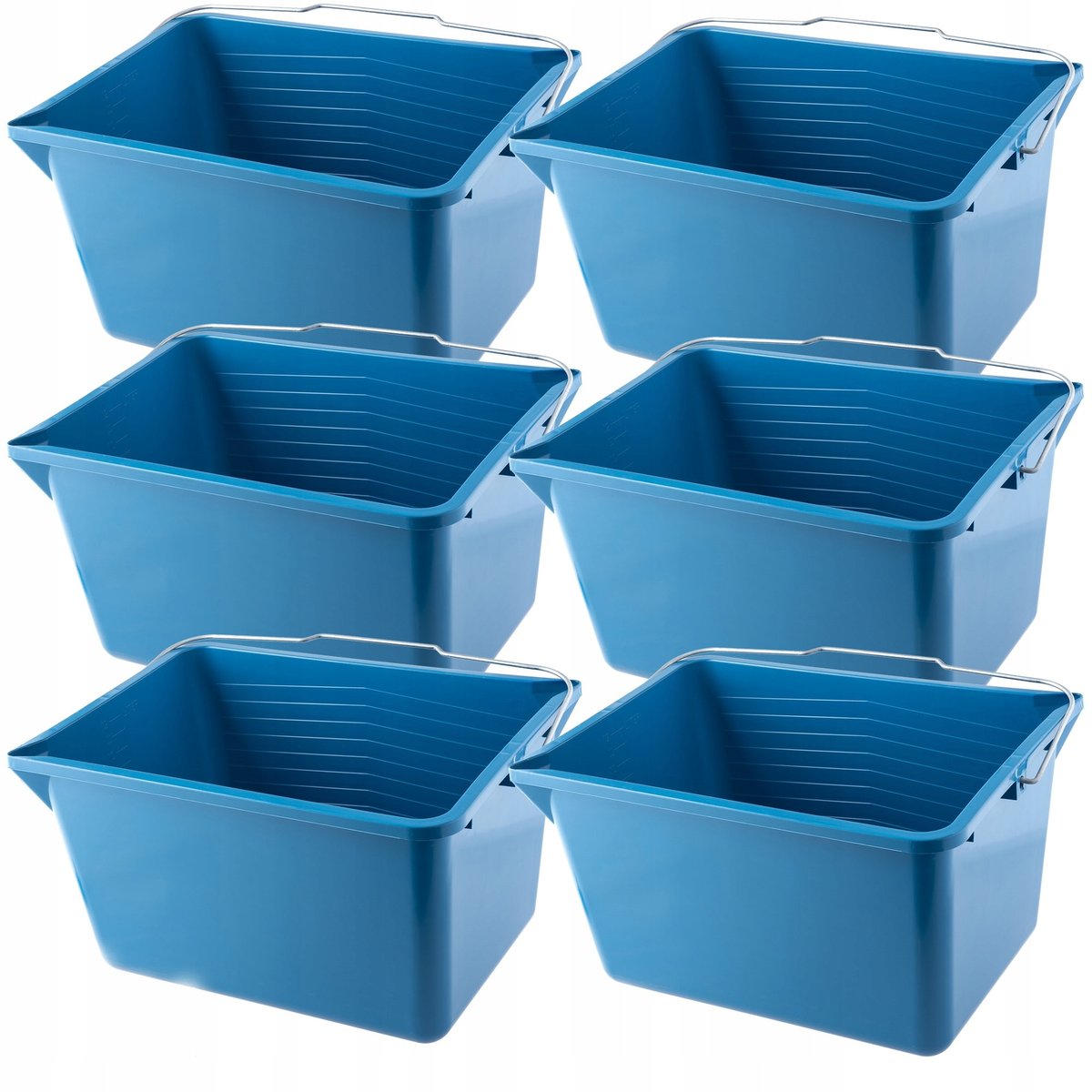 Wiadro malarskie budowlane Carda 12L, niebieskie 6 szt.