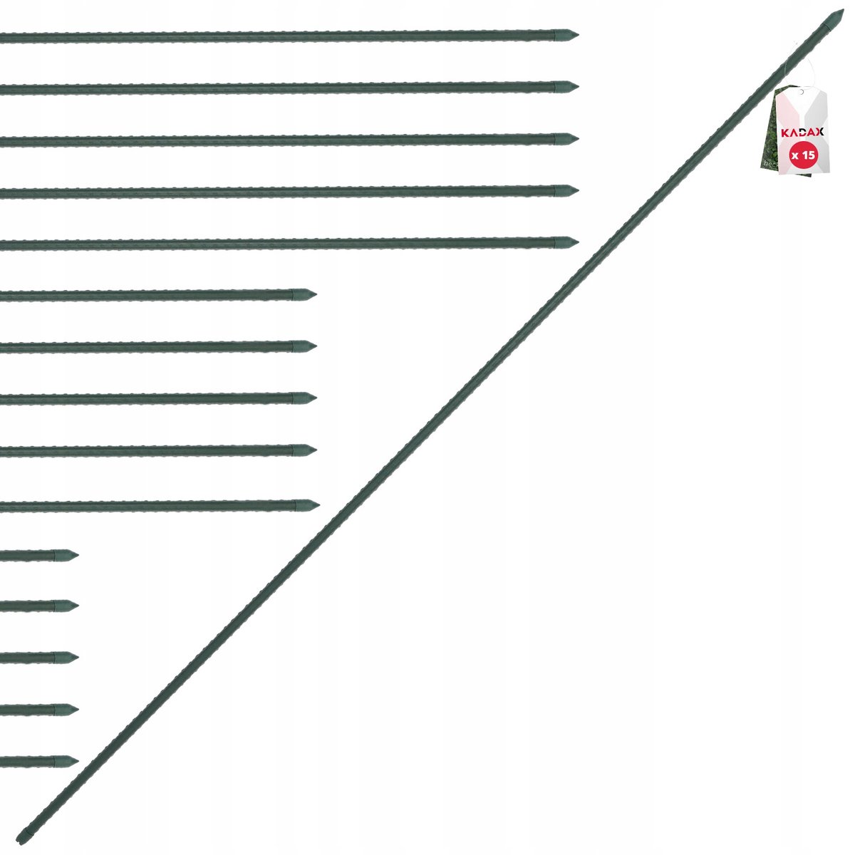 Tyczka Podpórka Roślin Stal Powlekana 180Cm 15Szt