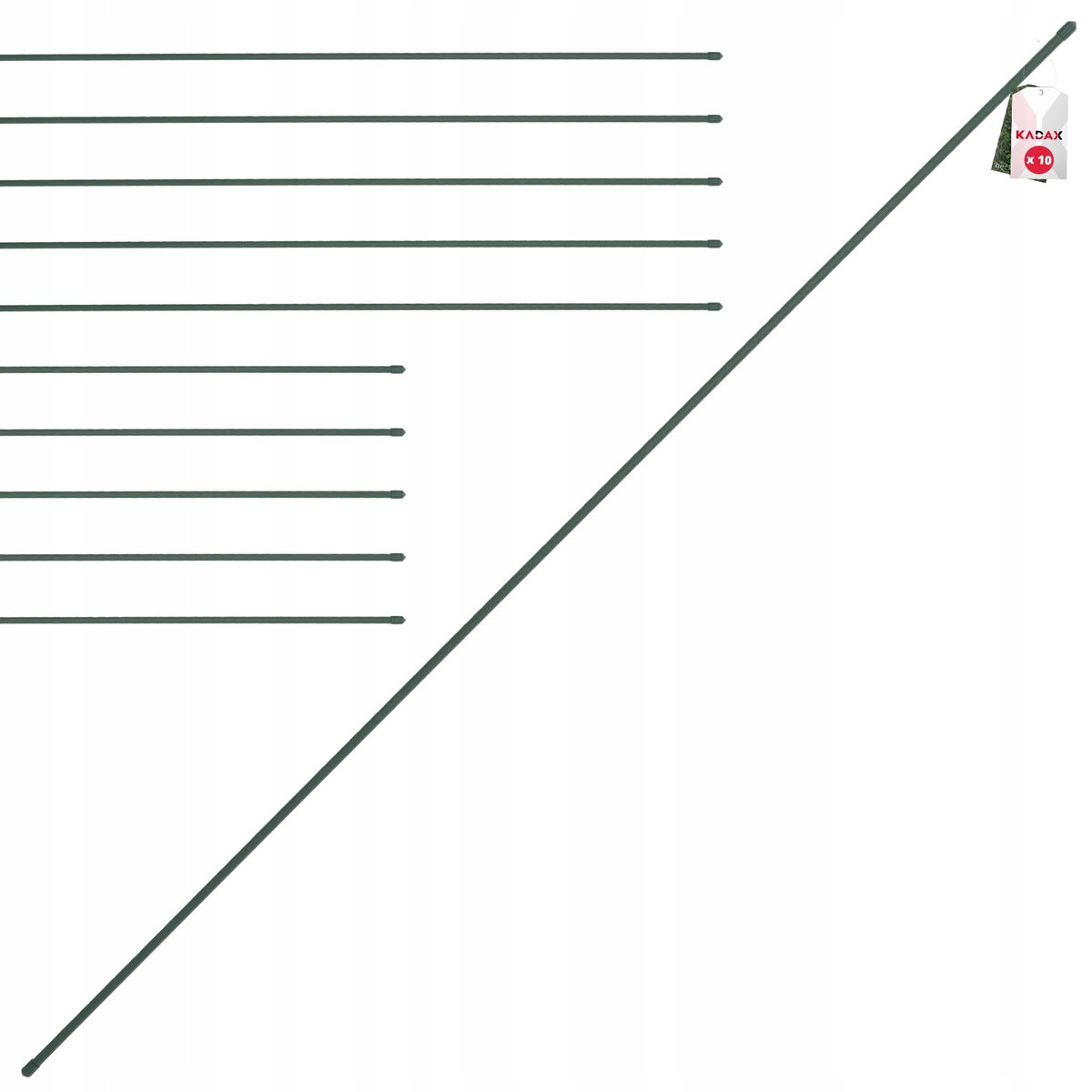 Tyczka Podpórka Roślin Stal Powlekana 150Cm 10Szt