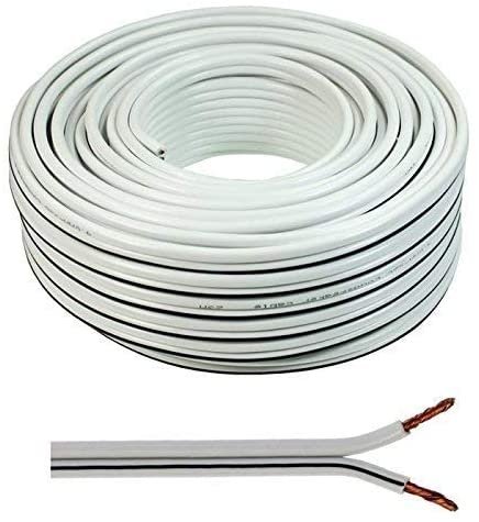 Seki Przewód głośnikowy 100 m  2 X 0,5 mm  100% CCA MIEDŹ; przewód audio  biały 311755