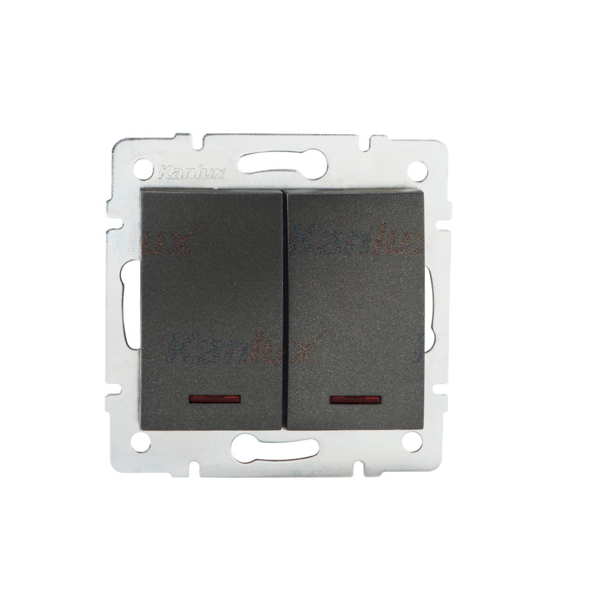 Kanlux Łącznik dwugrupowy świecznikowy z LED LOGI 02-1120-141 gr 25257