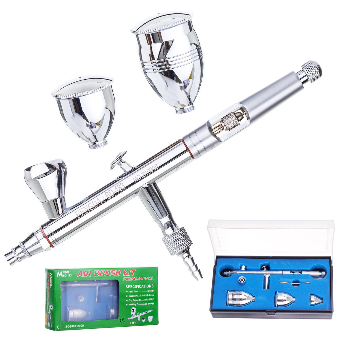 Aerograf Fengda 0,8Mm 3 Zbiorniki Bd-183