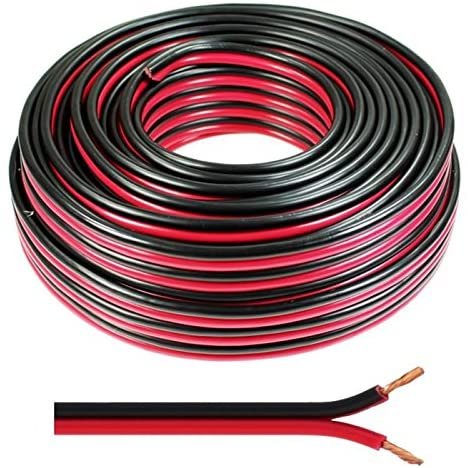 Seki Przewód głośnikowy 10 m  2 X 0,5 mm  100% CCA MIEDŹ; kabel audio czerwony/czarny 311953