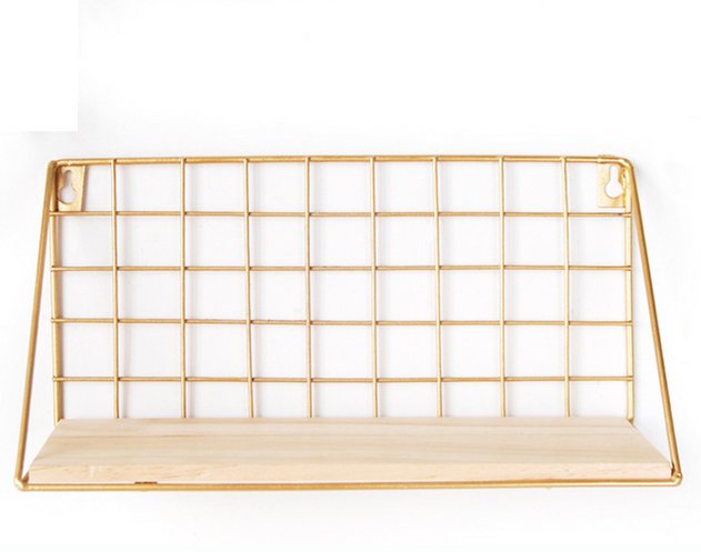 Półka Metalowa Złota Na Ścianę Loft Salon Wisząca