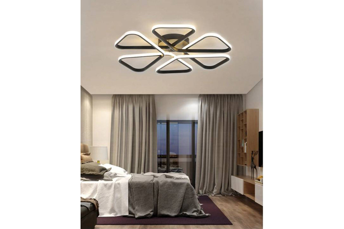 Decorativi Lampa sufitowa do salonu Trójkąty LED 72W na Pilota 295 Decorativi 295