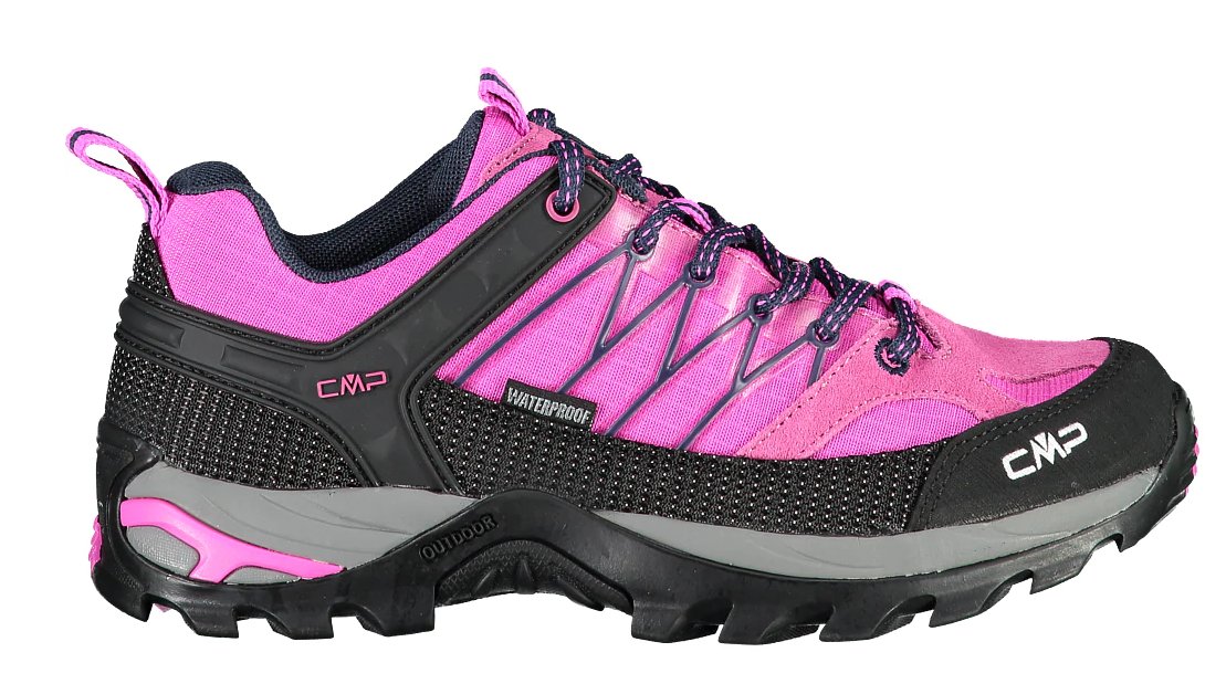 CMP Damskie półbuty trekkingowe Rigel Low Wmn Shoe Wp, Różowy fluo B Blue, 38 EU