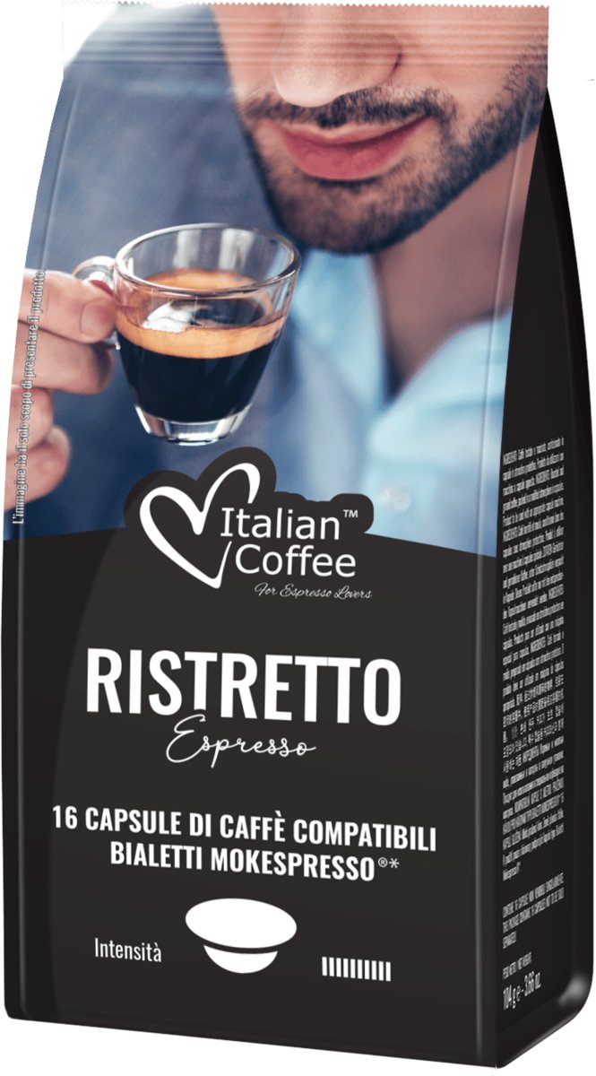 Italian Coffee Ristretto kapsułki do BIALETTI Mokespresso - 16 kapsułek