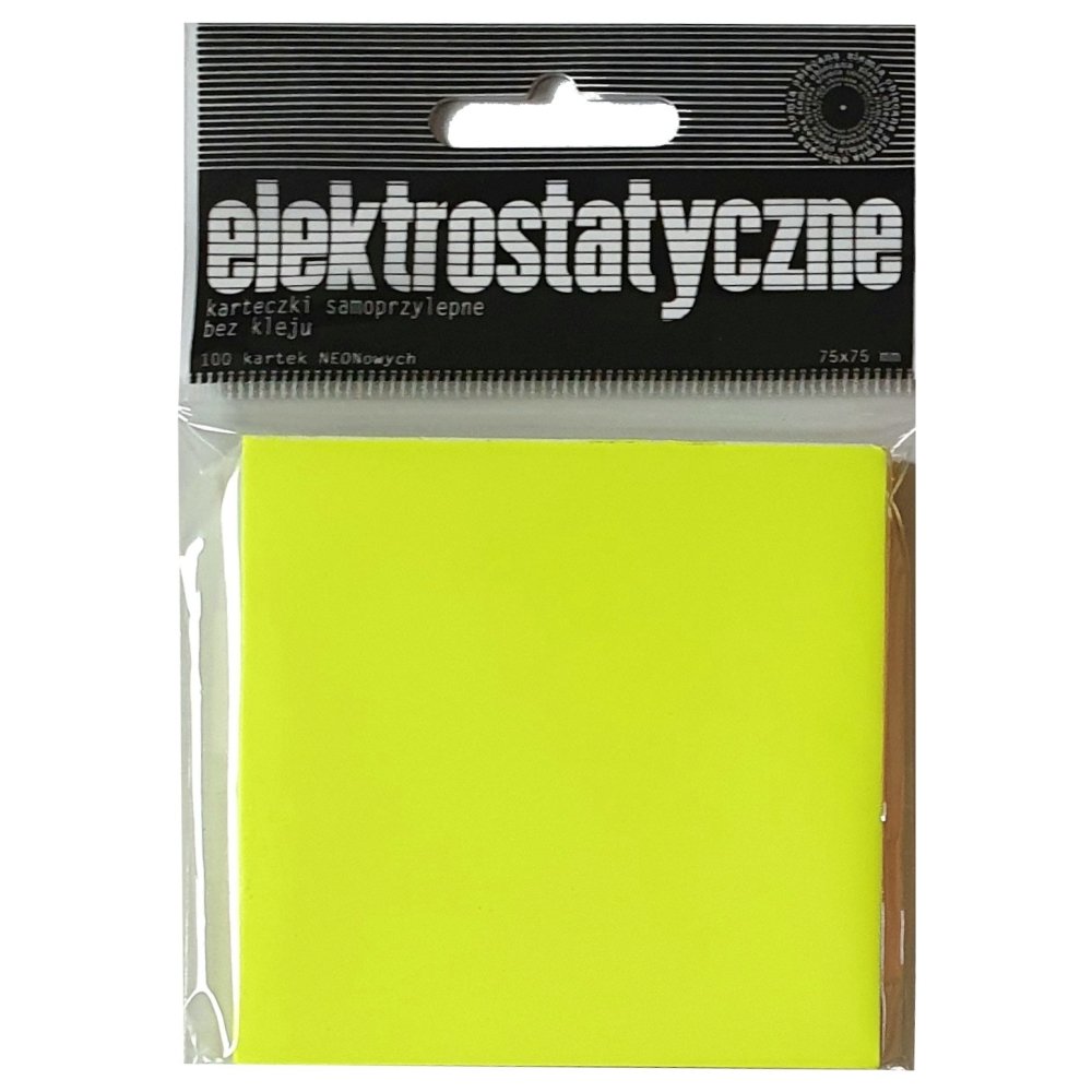 Karteczki elektrostatyczne 75x75mm 100K żółte - Ziemia Obiecana