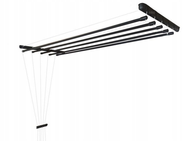Suszarka Sufitowa Łazienka Balkon 5Pr/100Cm Czarna