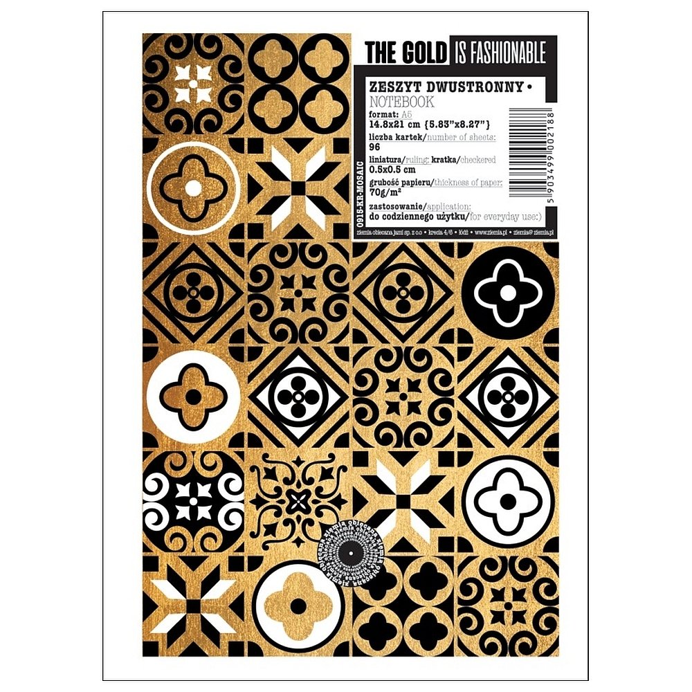 Zeszyt A5/60K kratka Mosaic brokat (10szt) - Ziemia Obiecana