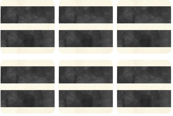Mono Stripe Podkładki Małe 6Szt