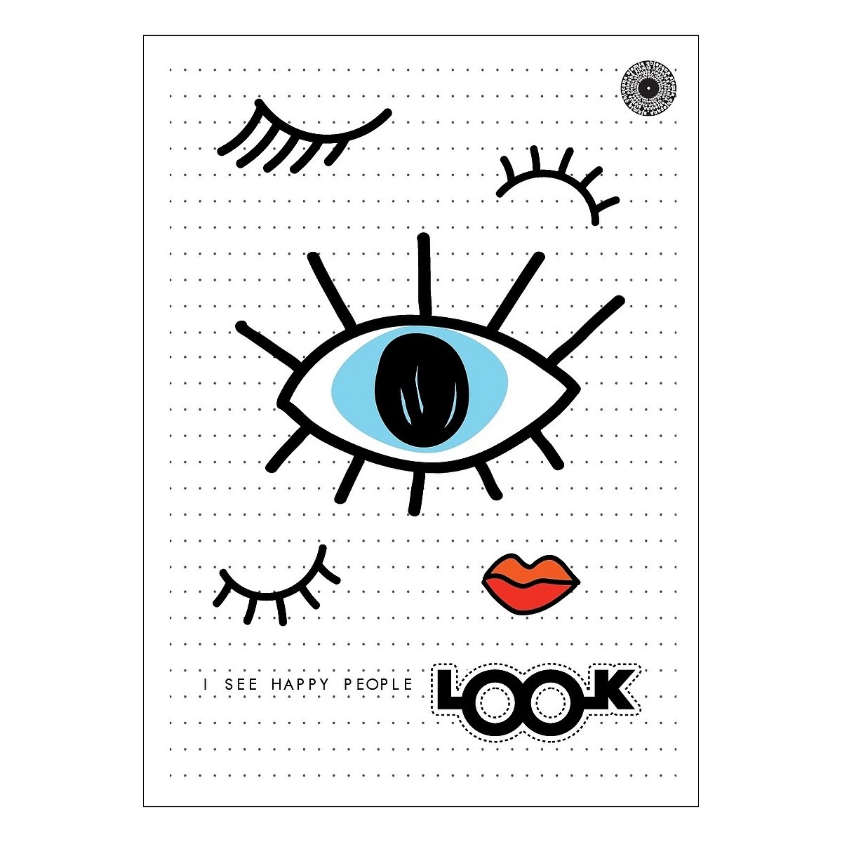 Look Brulion Oprawa Miękka 96 A4 Kratka