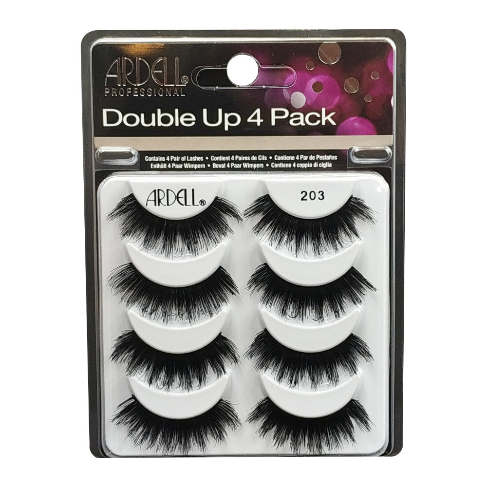 Ardell, Rzęsy pełne Black Double Up Lash 203 4-pak n156