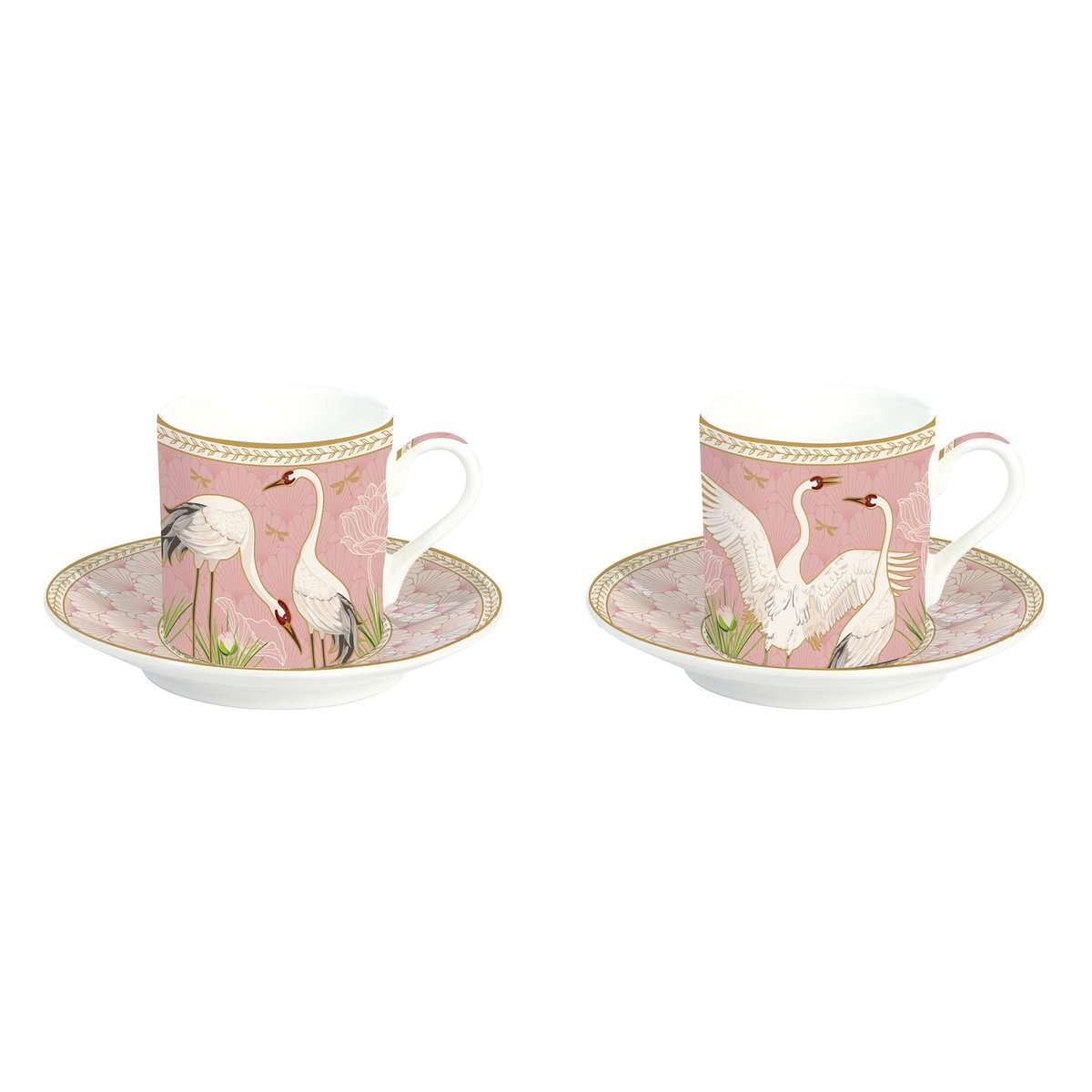 Easy Life/Nuova R2S, 2X Filiżanka-Espresso Dancing Herons, Tańczące Czaple