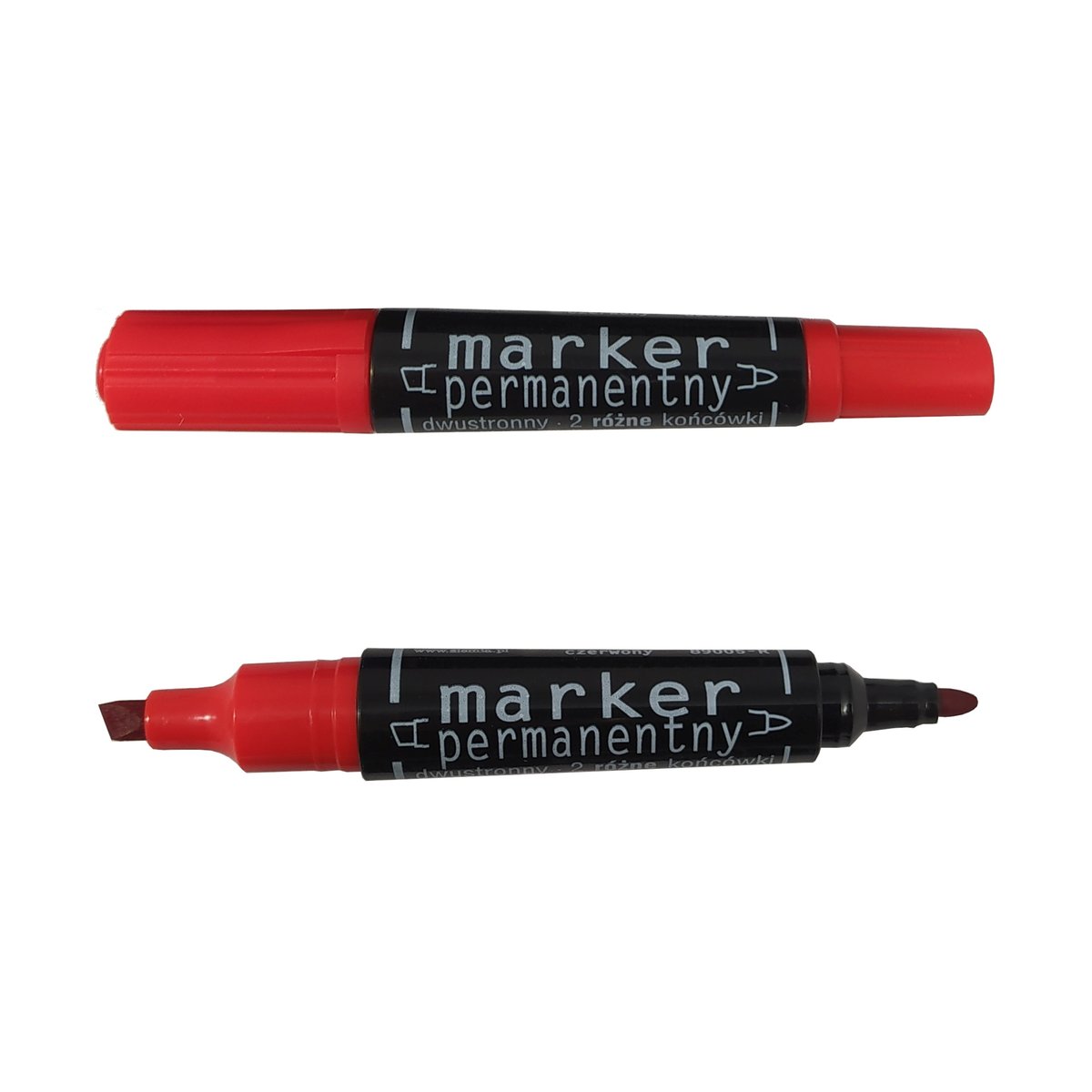 Marker Permanentny 89005 Dwustronny Czerwony
