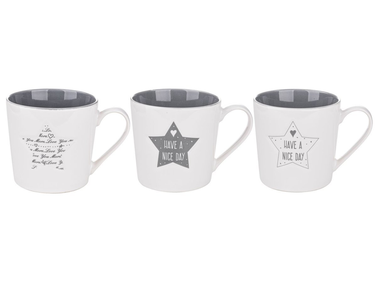 Fl1 KUBEK GREY STARS 380ML 2PL-KUB-G1123