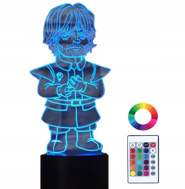 Lampka Nocna 3D Led Gra O Tron Tyrion Lannister