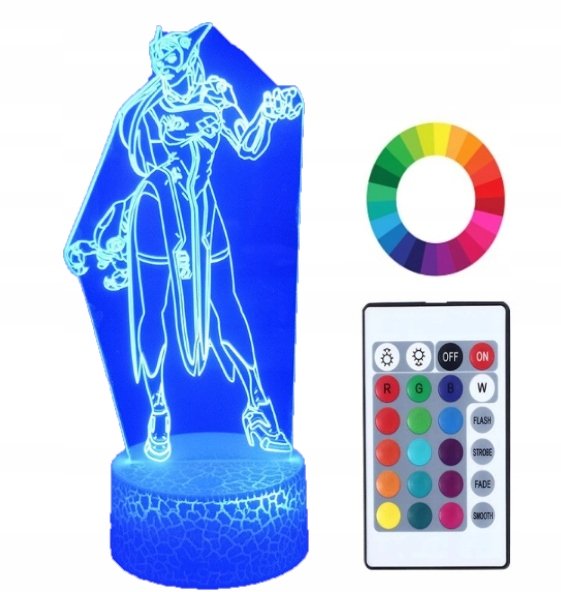 Lampka Nocna 3D Led Overwatch Game Imię Grawer