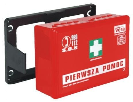 PRZEMYSŁOWA APTECZKA PIERWSZEJ POMOCY STANDARD DIN 13164  W PUDEŁKU Z TWORZYWA