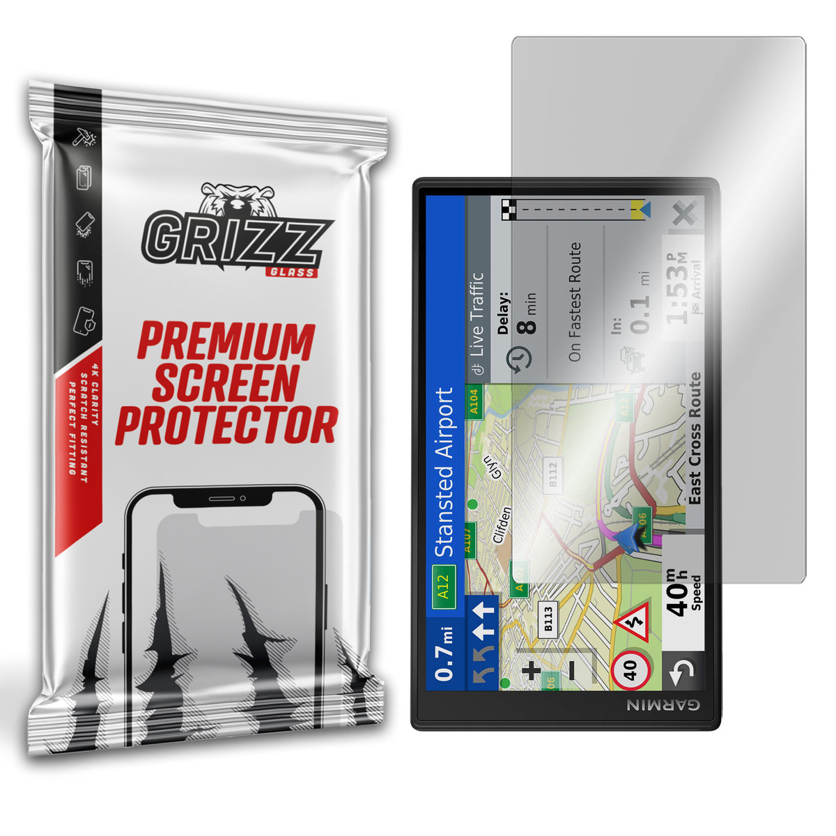 Grizzglass Hybridglass Szkło Hybrydowe Do Garmin Drivesmart 65 Eu Mt-S