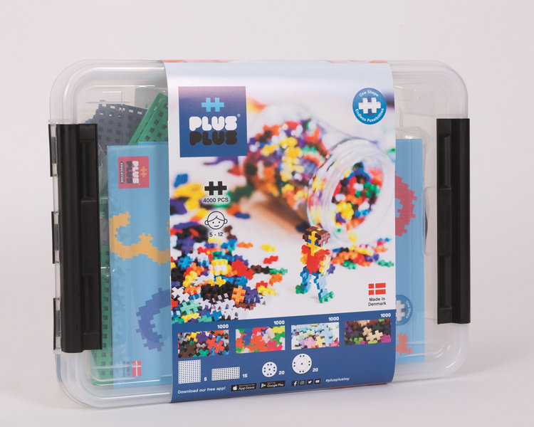 Plus-Plus Go!, Mini Mix- 4000 Szt. 20 Płytek 40 Kół 2 Książki