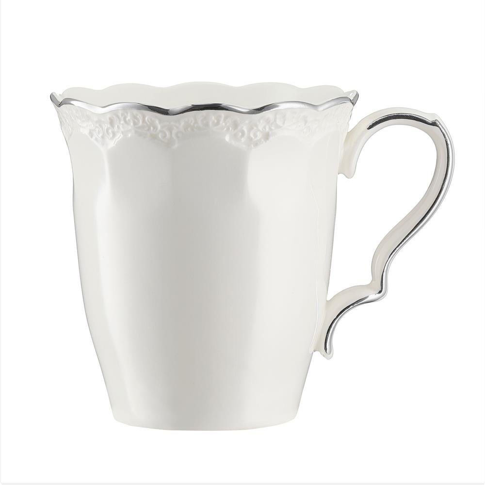 Kubek Porcelanowy 300 Ml Rivet Z Platyną Villa Italia