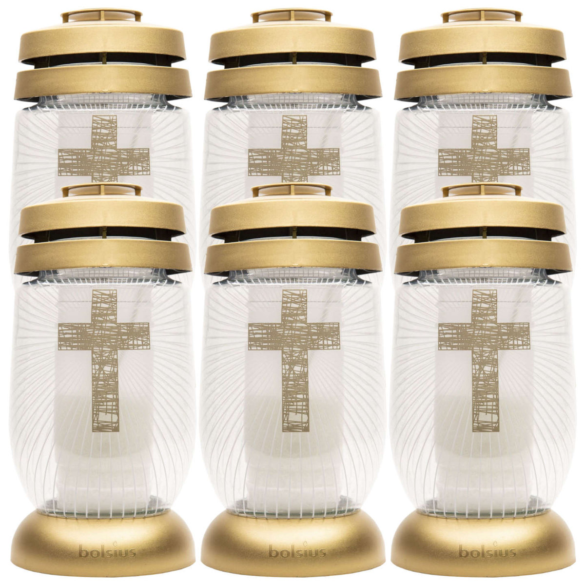 Znicze Bolsius 3S 04 Krzyż Wkłady 36H 1,5 Dnia 6 Sztuk