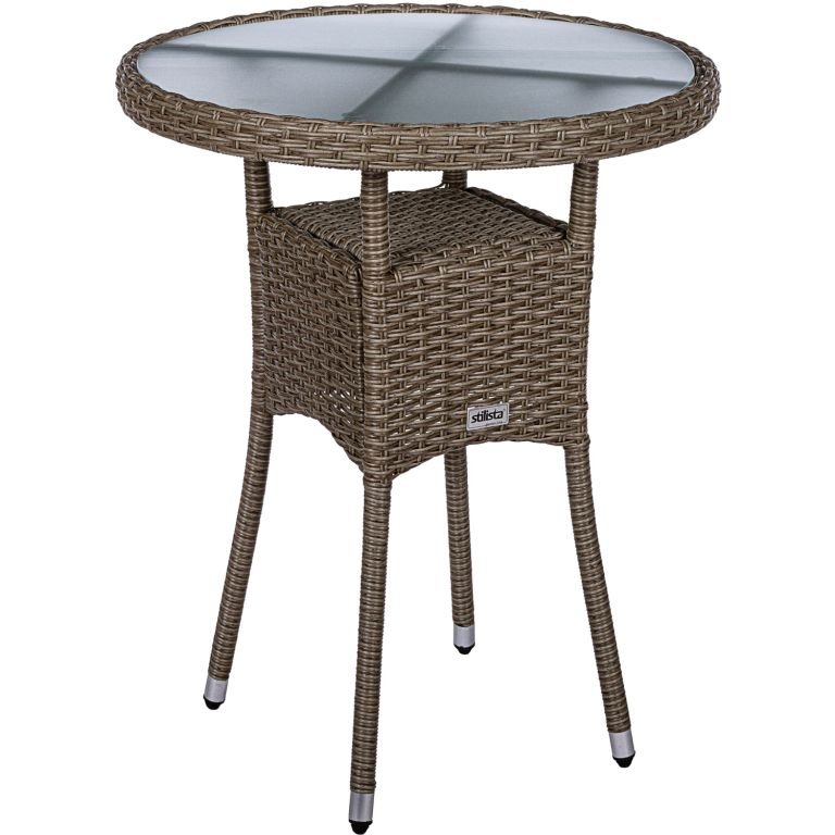 Stilista Stół Ogrodowy Okrągły 60 Cm, Kremowy
