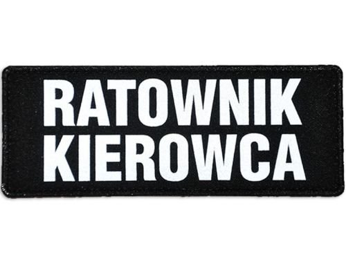 Emblemat Ratownik Kierowca Odblaskowy Na Rzepie 13 X 5 Cm