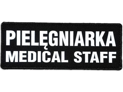 Emblemat Pielęgniarka Medical Staff Odblaskowy Na Rzepie 13 X 5 Cm
