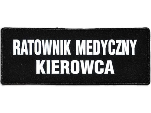 Emblemat Ratownik Medyczny Kierowca Odblaskowy Na Rzepie 13 X 5 Cm