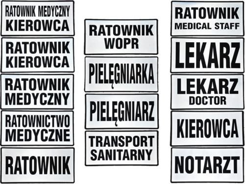 Emblemat Funkcyjny Odblaskowy Na Rzepie 31 X 15 Cm Nowy