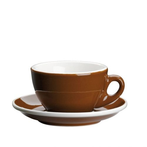 Cilio Roma - filiżanka do cappuccino, ze spodkiem, 0,1 l, brąz, CI-215052