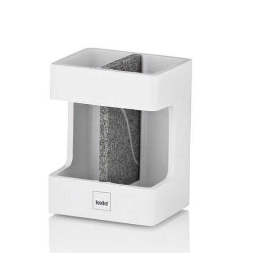 Kela Kubek na szczoteczki Cube biały