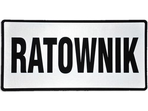 Emblemat Ratownik Odblaskowy Na Rzepie 31 X 15 Cm Nowy