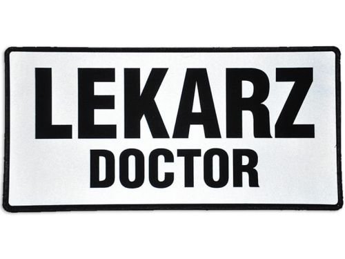 Emblemat Lekarz Doctor Odblaskowy Na Rzepie 31 X 15 Cm Nowy