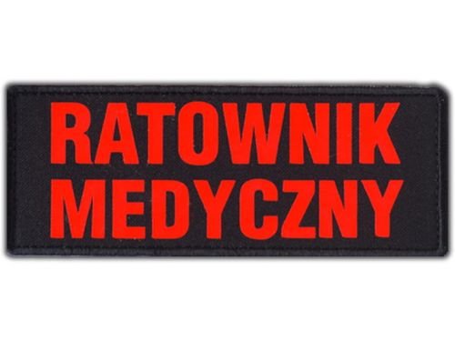 Emblemat Ratownik Medyczny Fluo Na Rzepie 13 X 5 Cm