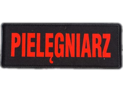 Emblemat Pielęgniarz Fluo Na Rzepie 13 X 5 Cm