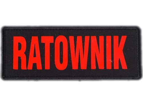 Emblemat Ratownik Fluo Na Rzepie 13 X 5 Cm